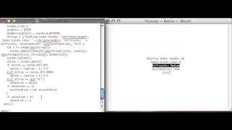 Python Curses Snake Tutorial 9: Changing global variables