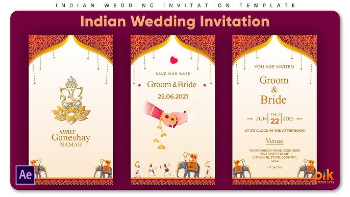 Indian Wedding Invitation - Free After Effect Template - YouTube indian-wedding-invitation-free-after-effect-template-youtube