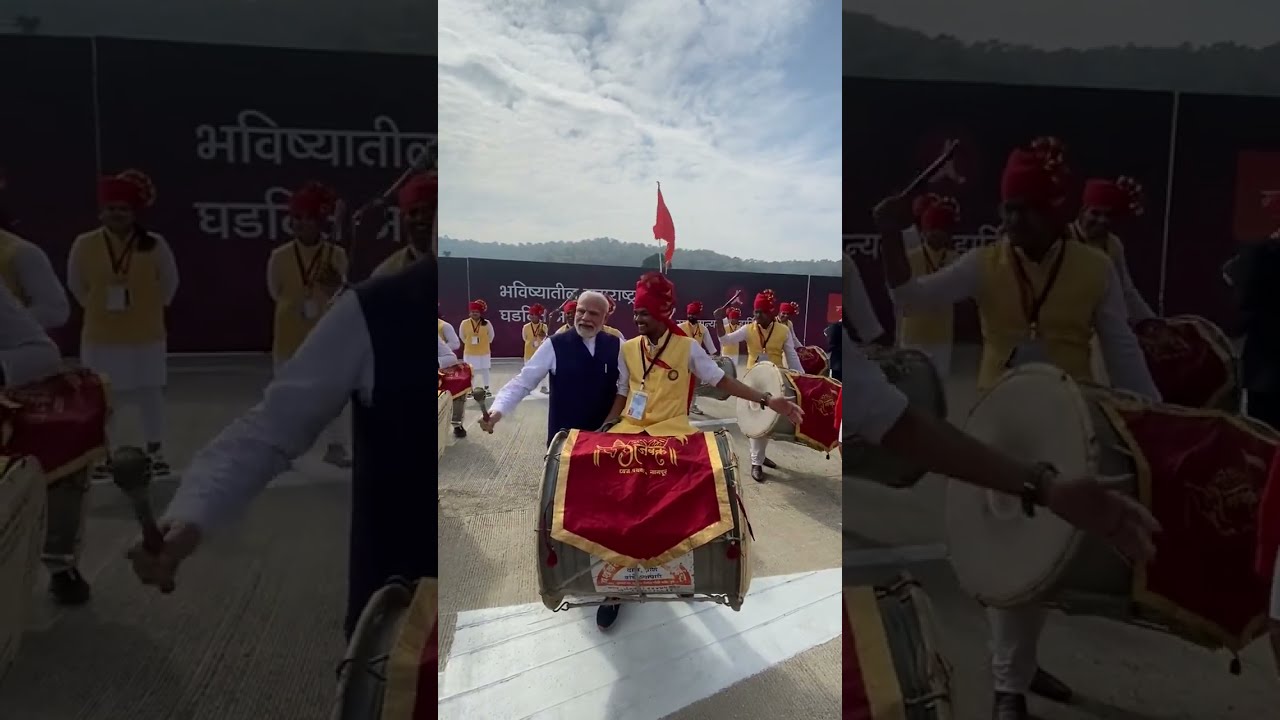 PM Modi gets a traditional welcome in Nagpur