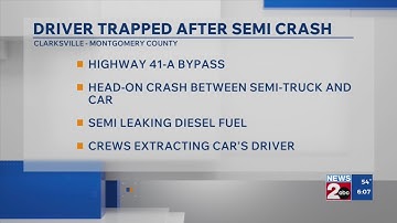 Highway 41A Bypass closed after head-on crash involving semi in Clarksville