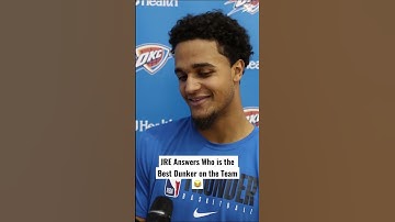 Who is the Best Dunker on the Team? 🤔 JRE Answers 😂 | #OKCThunder #NBA #Shorts