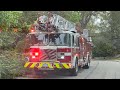 Brewster ems (Plymouth) medic 1 and A7 arriving onscene with Plymouth Fire dept ladder 3 