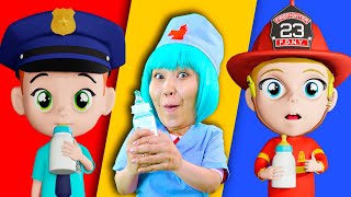 Baby Police Officer Don't Cry Song | BabyPolice, BabyFiremen and BabyDoctor   More Lights Baby Songs