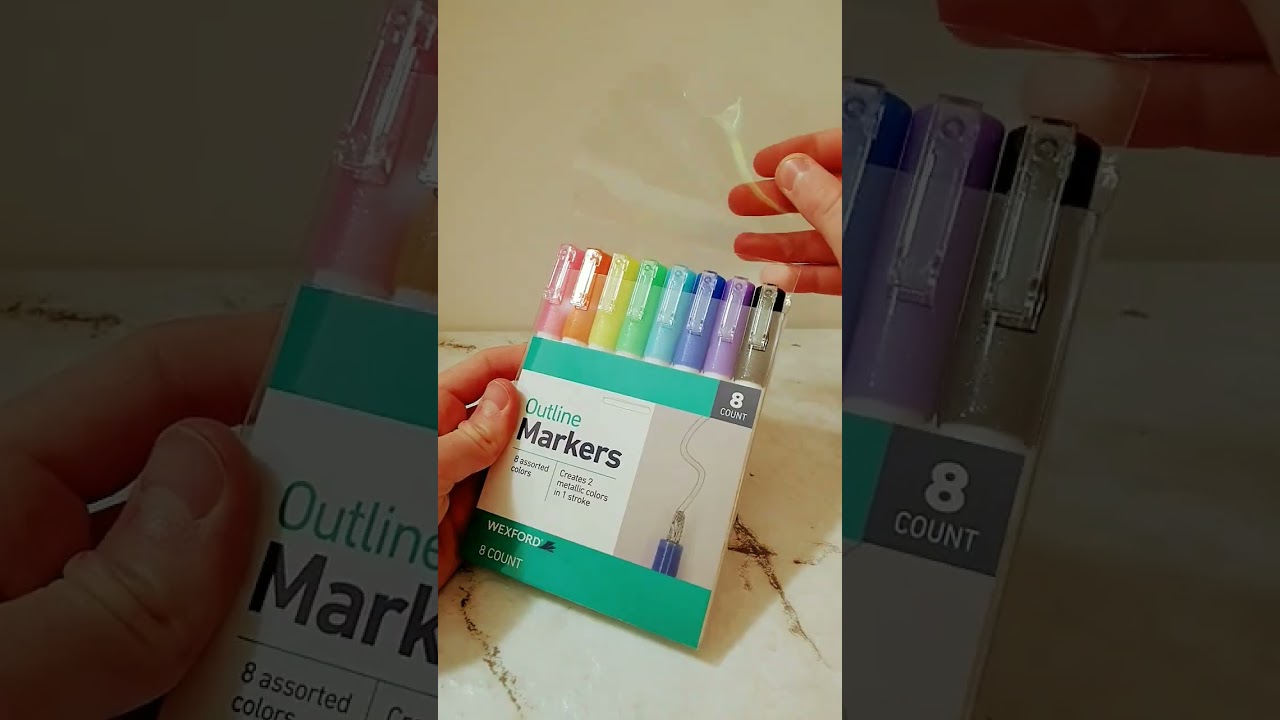 Metallic Outline Markers from Walgreens! 🎨🖊️✨ 