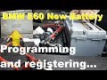 BMW E60, installation, upgrade and programme/register a new battery.