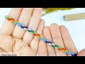 Zarif Renkli Kum Boncuklu Bileklik Yapımı. Easy Bracelet Making. Beading #Tutorial