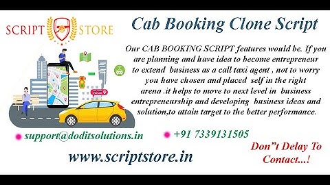 Cab Booking Script | Online Cab Booking Clone Script | Readymade Clone Script | SCRIPTSTORE