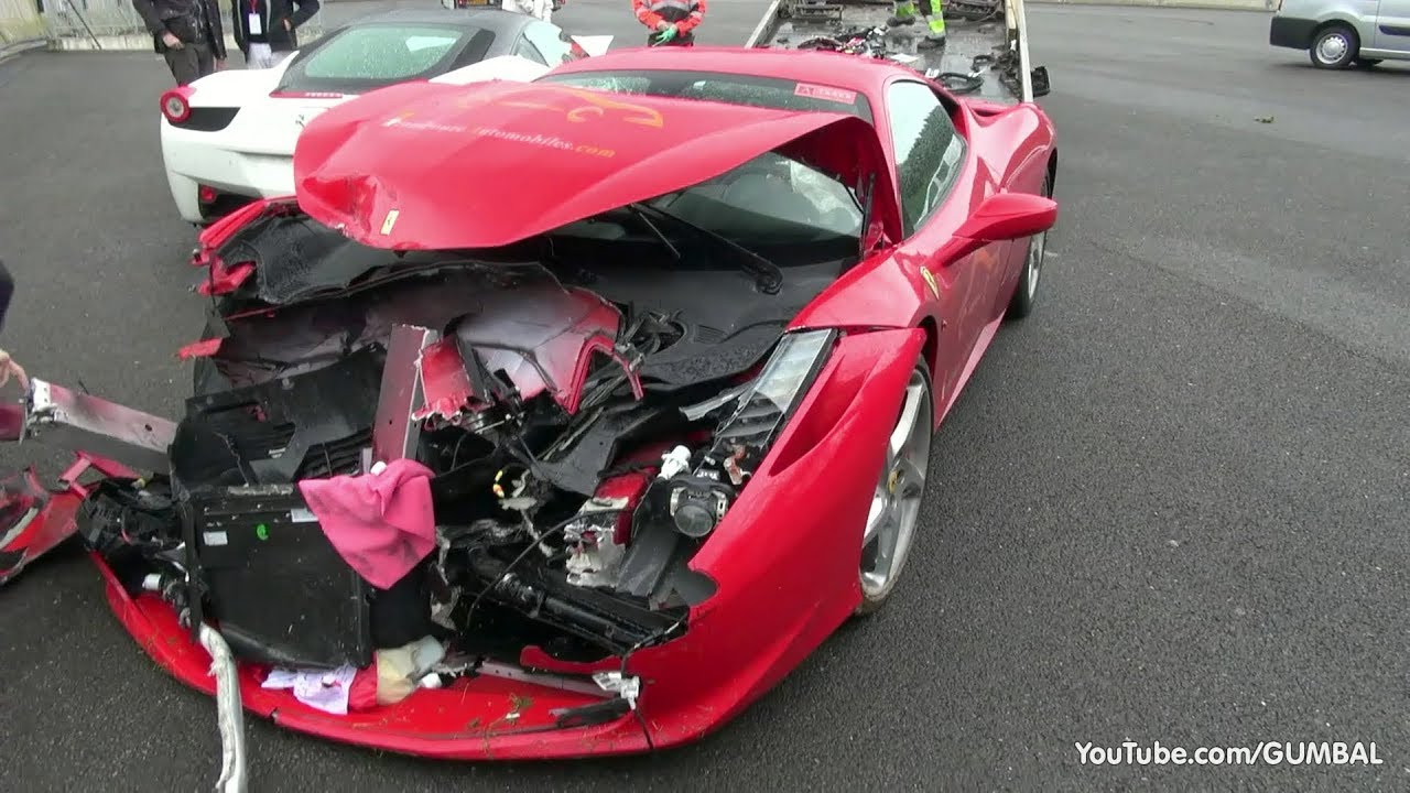 Crashes 2 5. Ferrari 458 crash. Феррари 458 Разбитая. Краш тест Феррари. Битая Феррари.