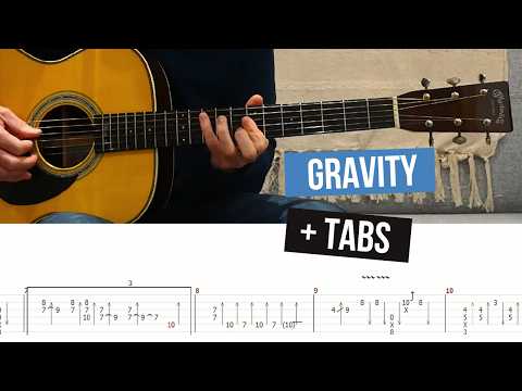 John Mayer - Gravity (Acoustic Live Version) | Guitar Tutorial & Tabs On Screen