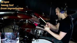 Exploring Swung Feel At 90 Bpm Funky Drum Improvisation