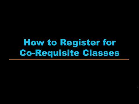 How to Register for a Corequisite Class at Citrus College