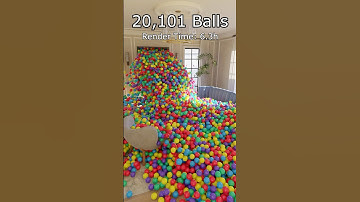 Living room filled with over 20k balls 🔥intensive blender simulation #blender3d #blenderanimation