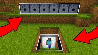 The Most SAFEST Secret Underground Base with Best DEFENSE System in Minecraft