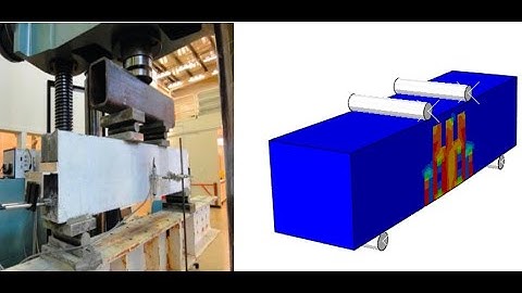 Abaqus Tutorial: Four points bending test of concrete using Concrete Plasticity Model (CDP).