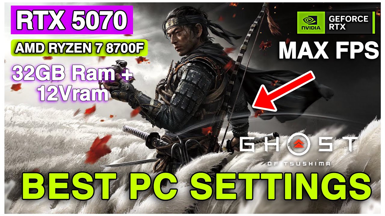 RTX 5070 | Ryzen 7 8700F | Тест производительности Ghost Of Tsushima на высоких настройках!