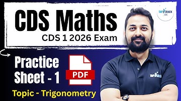 CDS Maths 2026 | Trigonometry Practice Sheet 1 with PDF | CDS 1 2026 Preparation #RandhirSinghMaths