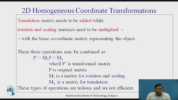 2D Homogeneous Geometrical Transformations
