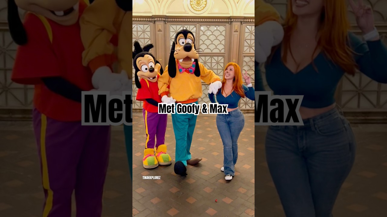 Met Goofy and Max! #viralshort #foryou #disneyland #goofymovie