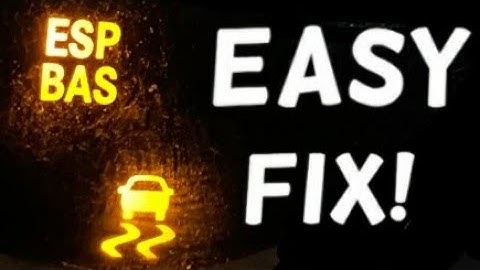 How to Fix & Reset ESP/BAS Light That Stays On | Electronic Stability Control Reset Without Scanner