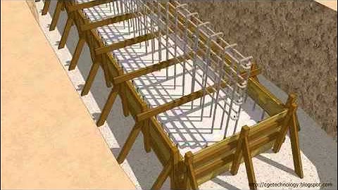SketchUp Animation   Casting of R C Strip Footing