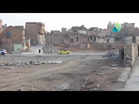 جامع النبي جرجيس بالموصل القديمة احد المعالم الدينية والتاريخية بالمدينة اطلال تنتظر الاعمار