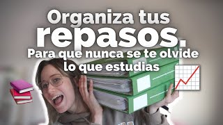 Cómo ORGANIZO mis REPASOS ✨ para trabajar la MEMORIA a LARGO PLAZO durante la OPO  @belenixps