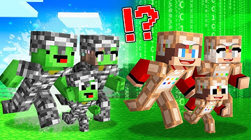 COMMAND BLOCK armor Speedrunner vs BEDROCK armor Hunter- JJ and Mikey in Minecraft Maizen!