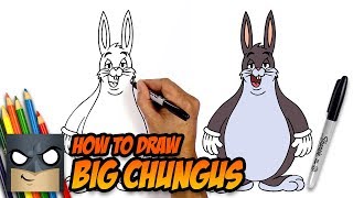 how to draw big chungus step by step tutorial