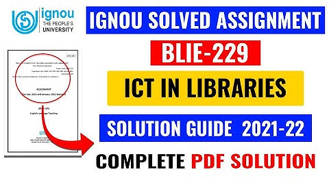 BLIE 229 Solved Assignment 2021-22 | BLIE 229 Solved Assignment 2021-22 In English | Blie 229 Ignou