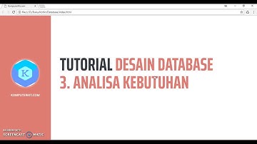 Tutorial Desain Database 3 Analisa Kebutuhan