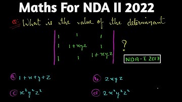 Maths For NDA 2 2022 || NDA Maths Short Tricks 2022 || Determinants For NDA 2 2022 || Air Force Math