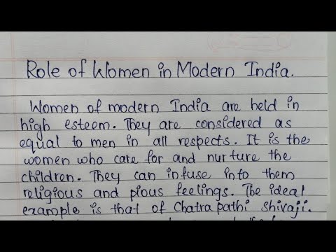 indian woman essay english