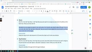 DUP - Google Docs - Lesson #2 - Columns, Dot Points, Check List, Margins &amp; Page Orientation