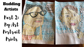 How to create pop art portraits - Comic style (Lichtenstein portraits for kids) Part 2