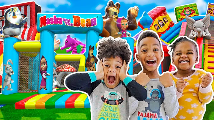 SURPRISING DJ & KYRIE WITH A INDOOR BOUNCY HOUSE | The Prince Family Clubhouse