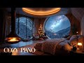 Cozy Winter Night Piano 🌨️ | Relaxing Sleep Music with Fireplace Ambiance