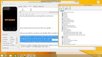 How to install MTK and SPD drivers correctly