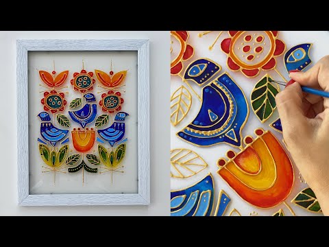       آموزش نقاشی روی شیشه آموزش ویترای
