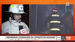 Incendio deja a dos bomberos lesionados en San Ramón