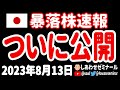 【出血大サービス🤤】仕方ない!完全に独断と偏見の日本株暴落ランキングを公開するうゥゥゥ!【8月13日 深夜の日本株ニュース】
