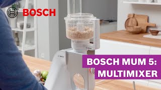 Kaal onderpand lineair Mixen, reiben, raspeln, schneiden – Multimixer für die MUM 5 | Bosch MUM -  YouTube