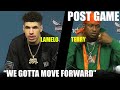 LAMELO AND TERRY POST GAME – SERIOUS ABOUT WINNING NEXT GAME VS BULLS