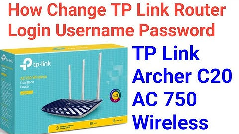 How Change TP Link Router Archer C20 Login Username and Password. How Change Password In English.
