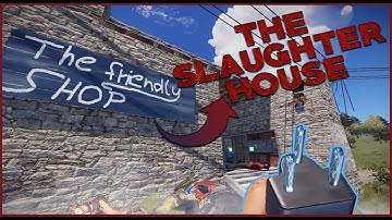 《RUST》TURNING A SHOP INTO A ELECTRIC SLAUGHTERHOUSE TRAP BASE! *SCAM SHOP*