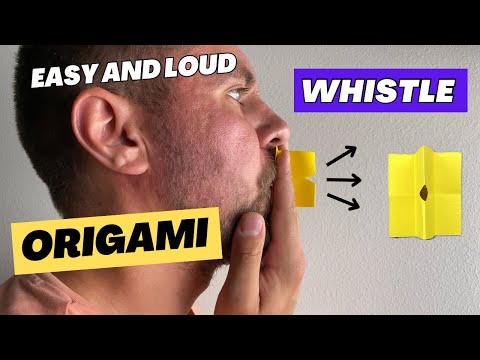 ORIGAMI WHISTLE EASY TUTORIAL STEP BY STEP | HOW TO MAKE ORIGAMI WHISTLE | ORIGAMI WORLD PAPER CRAFT
