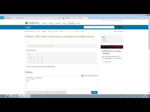 MathWorks Cody Problem 1321 - Given a matrix swap the two middle columns using MATLAB.