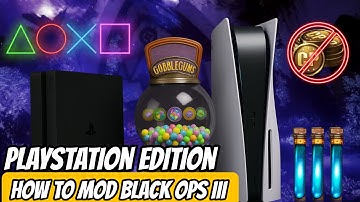 HOW TO MOD BLACK OPS 3 PLAYSTATION|INFINITE LIQUID DIVINIUM| GOBBLEGUMS|
