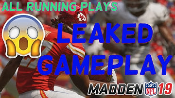 MADDEN 19 ALL LEAKED RUNNING PLAYS GAMEPLAY! (PS4 GAMEPLAY) *EXCLUSIVE