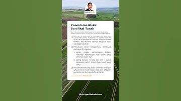 Pencatatan Blokir Sertifikat Tanah #hukum #lawyer #pengacara