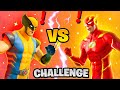 Fortnite Wolverine vs Flash Boss Marvel Challenge